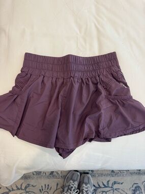 FP Movement by Free People Plum Athletic Shorts with Liner